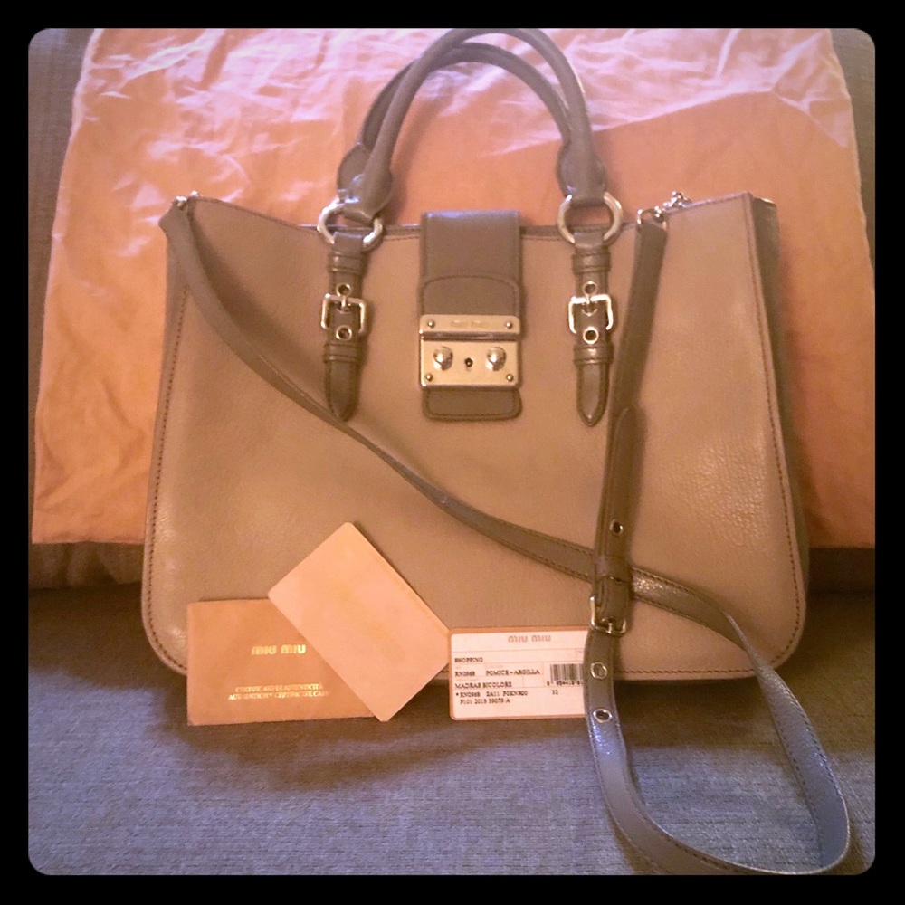 Miu Miu Madras Tote - Gently Used w/tags